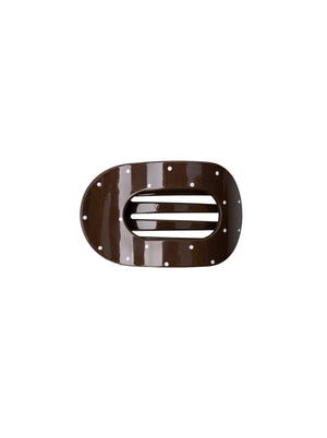 BCMILLA glänzende Haarspange - Espresso