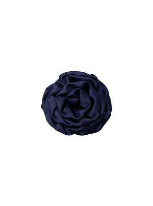 BCSIMONA Blumen-Satin-Haarklammer - Marineblau