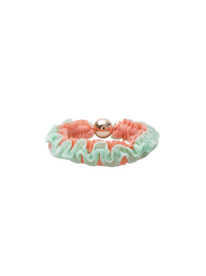 BCRIVERA mini scrunchie - Mint/Coral - Black Colour