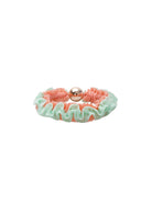 BCRIVERA mini scrunchie - Mint/Coral - Black Colour