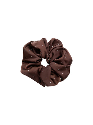 BCTAMARA Scrunchie mit Steinen - Kaffee