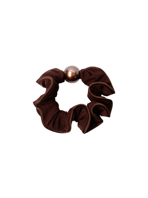 BCTERESA Mini Satin-Scrunchie – Kaffee