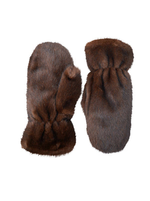 BCRIKKELINE Fäustlinge - Kaffee