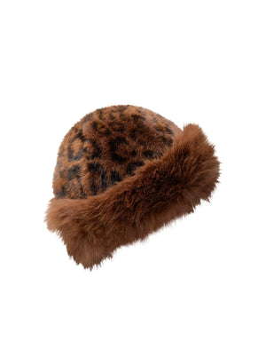 BCKAJSA flauschige Mütze - Coffee Leo