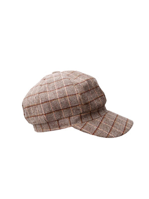 BCROSINA karierte Kappe - Sand