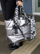BCNICKY quilted shopper bag - Gun Metal - Black Colour
