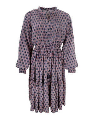 BCLUNA Rose boho short dress - Rose Safire - Black Colour