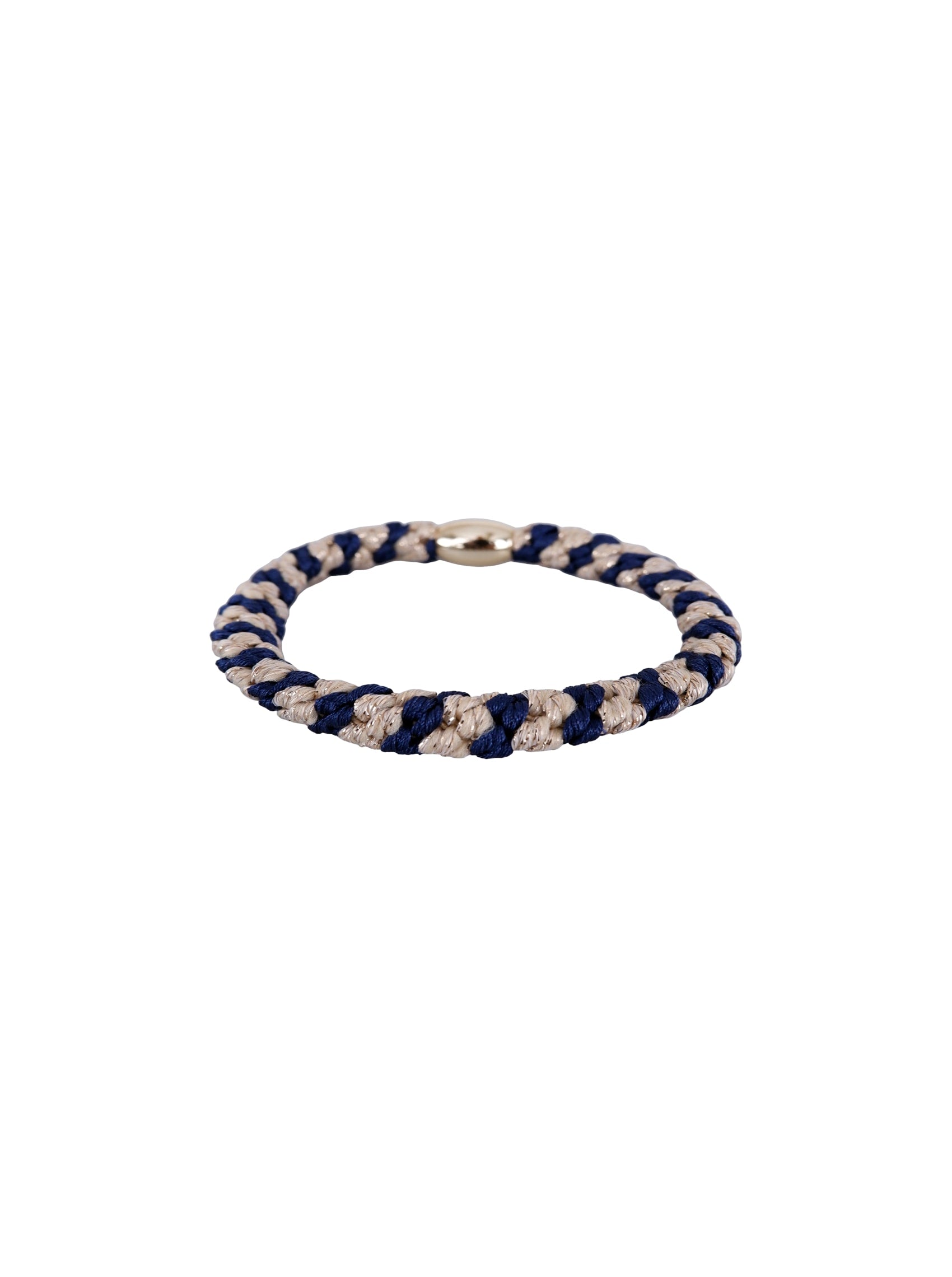 BCKALLY gold coloured bead elastic - Navy Gold Coloured - Black Colour