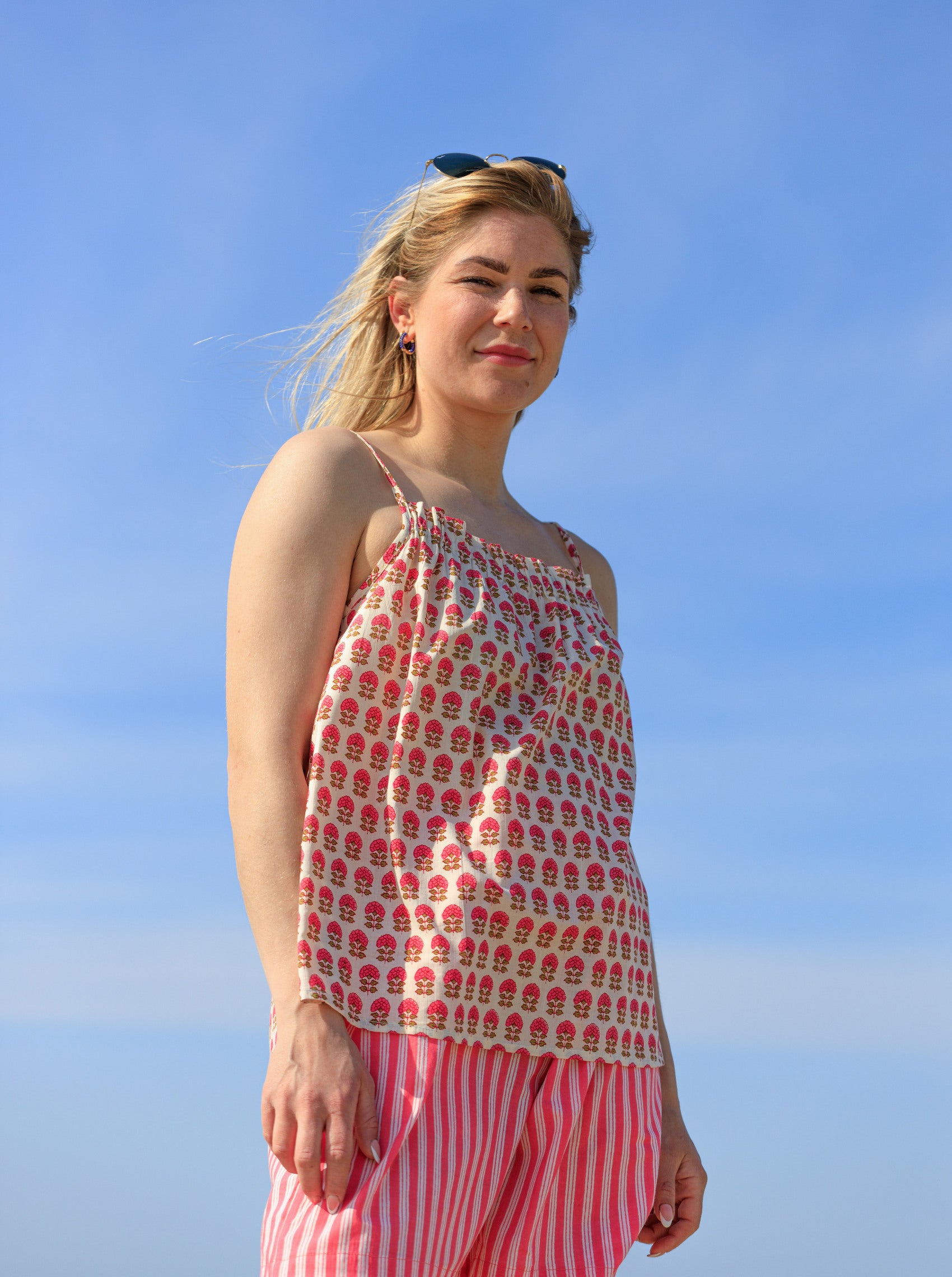 BCFLORA shorts - Pink Stripe - Black Colour