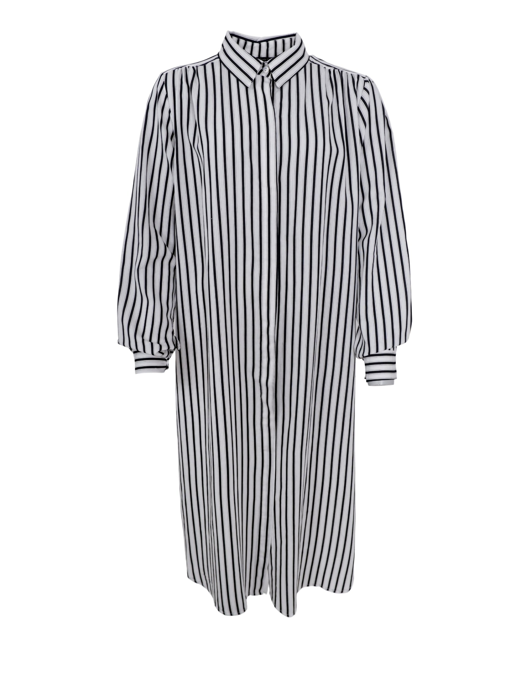 BCBENDIX shirt dress - White - Black Colour