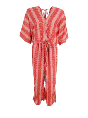 BCLUNA double v-neck jumpsuit - Glow Berry - Black Colour