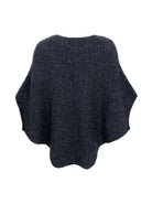 BCPELLA boucle poncho - Dark Grey - Black Colour