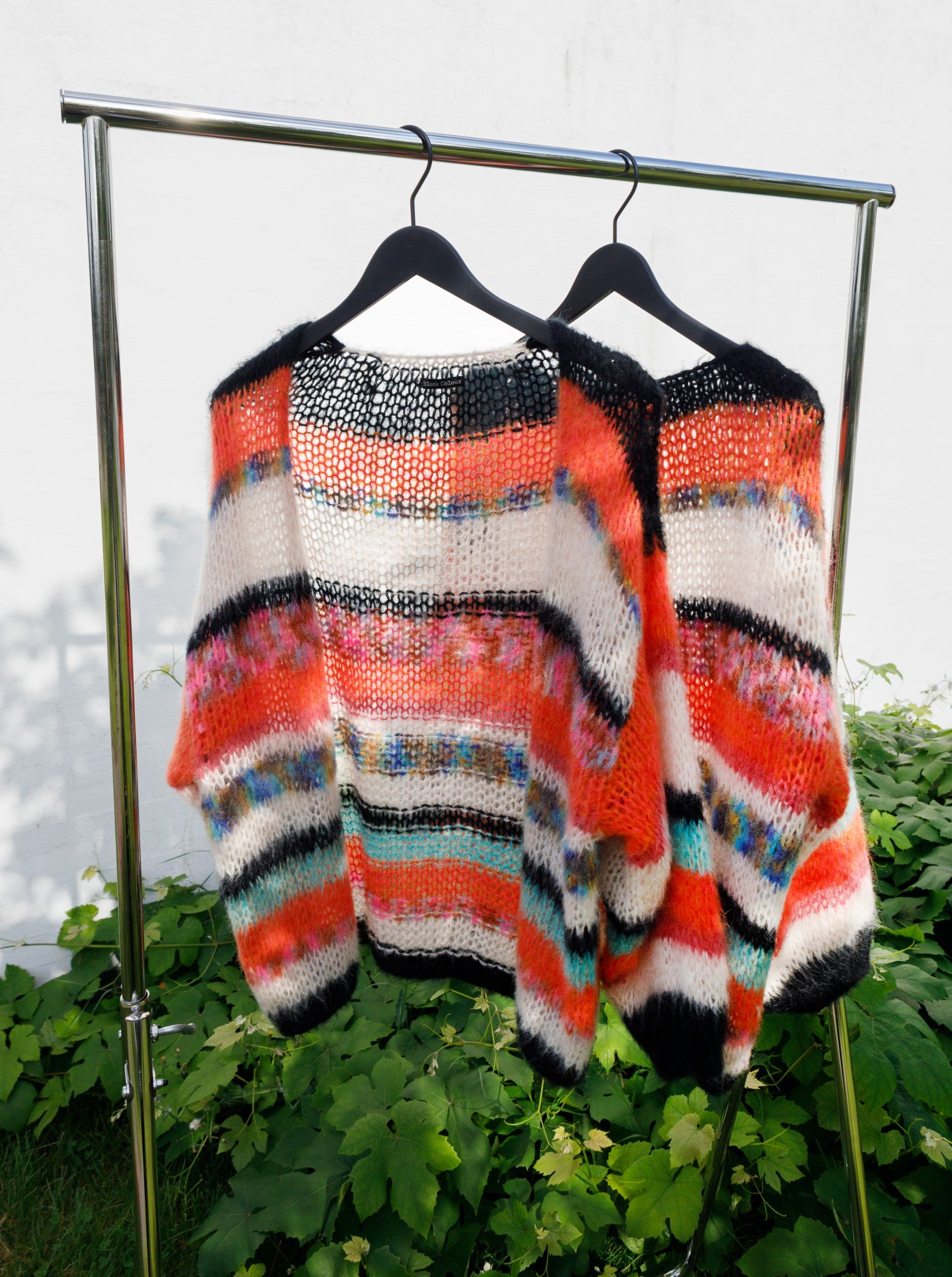 BCADRIA multi striped cardigan - Orange Multi - Black Colour