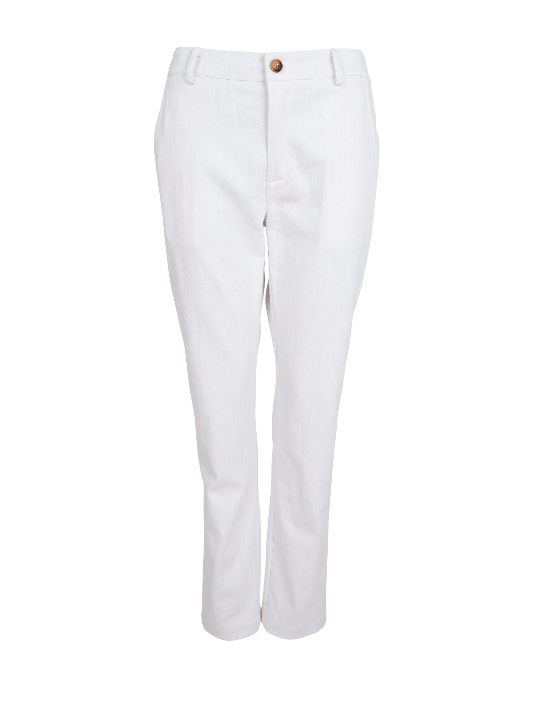BCBOX regular pant - White - Black Colour