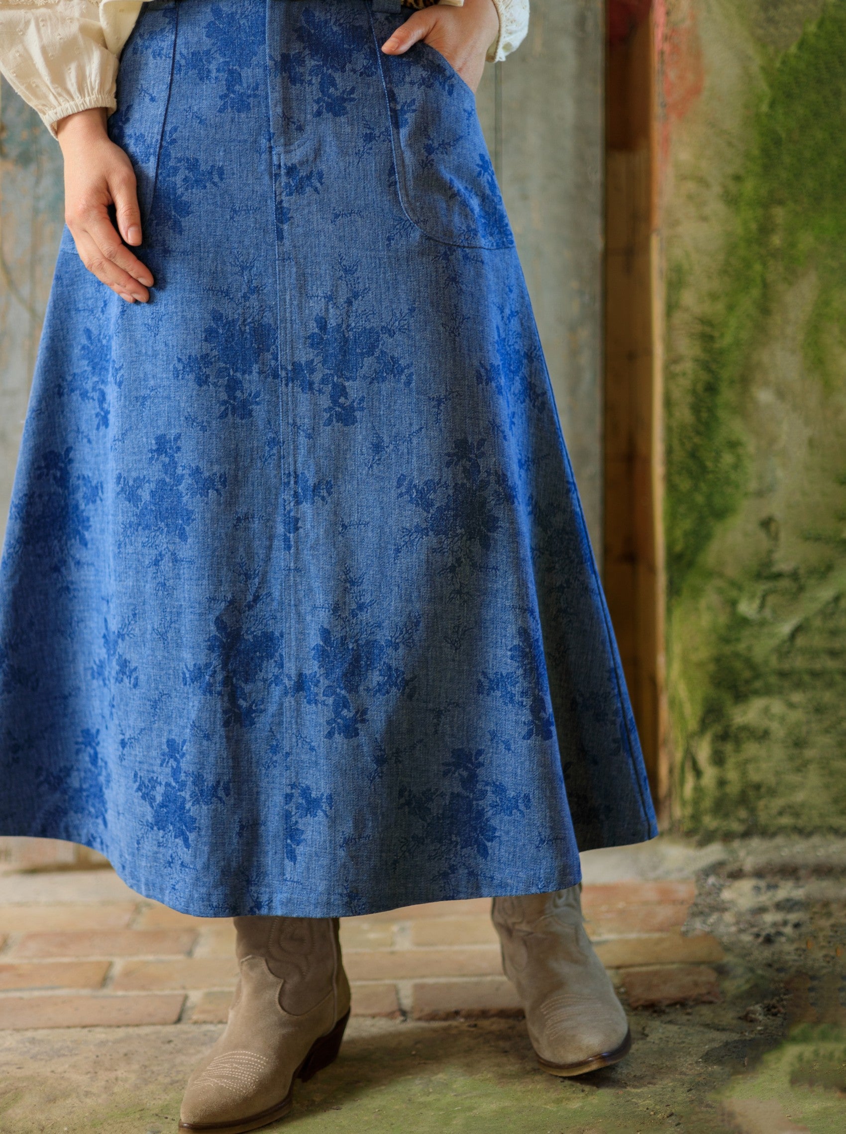 BCFIOLA A-skirt - Denim Blue - Black Colour