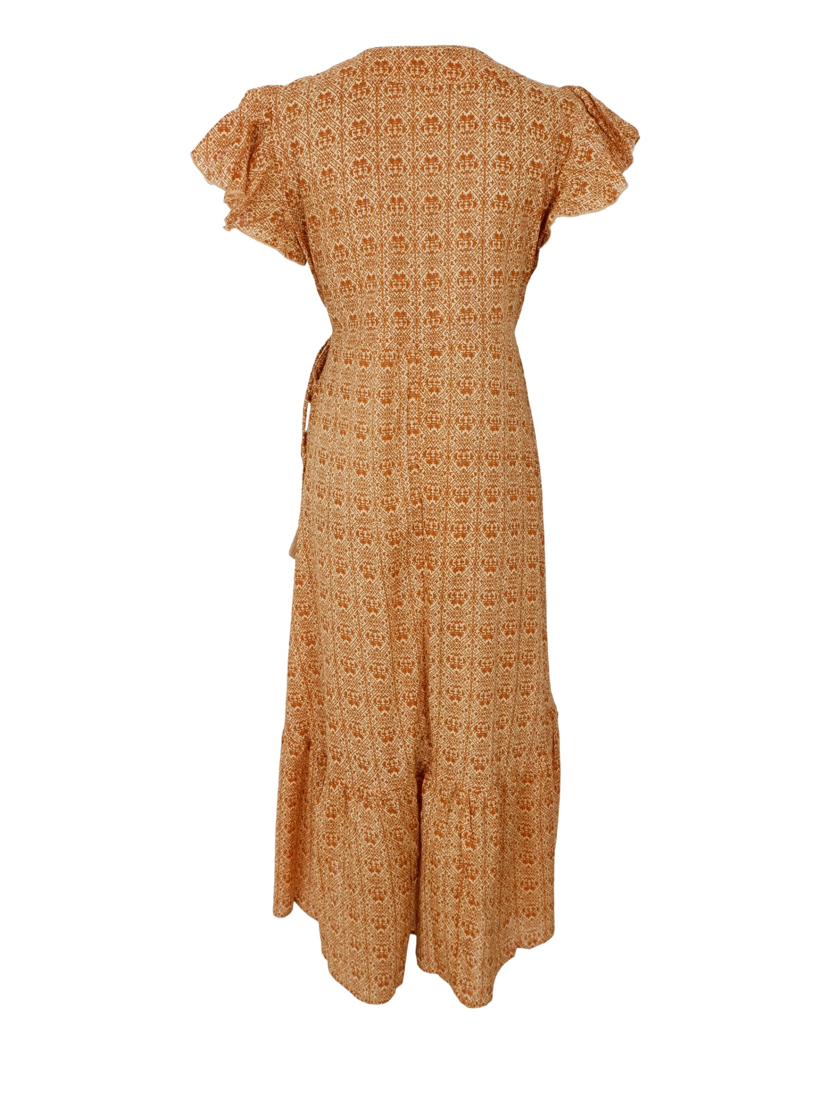 BCMIRA flared wrap dress - Golden Spice - Black Colour